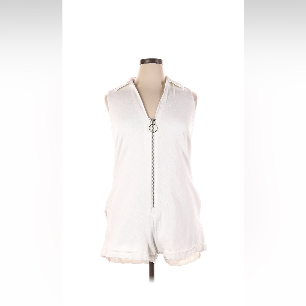 Show Me Your Mumu white denim romper - size XL